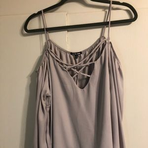 Cold shoulder long sleeve blouse